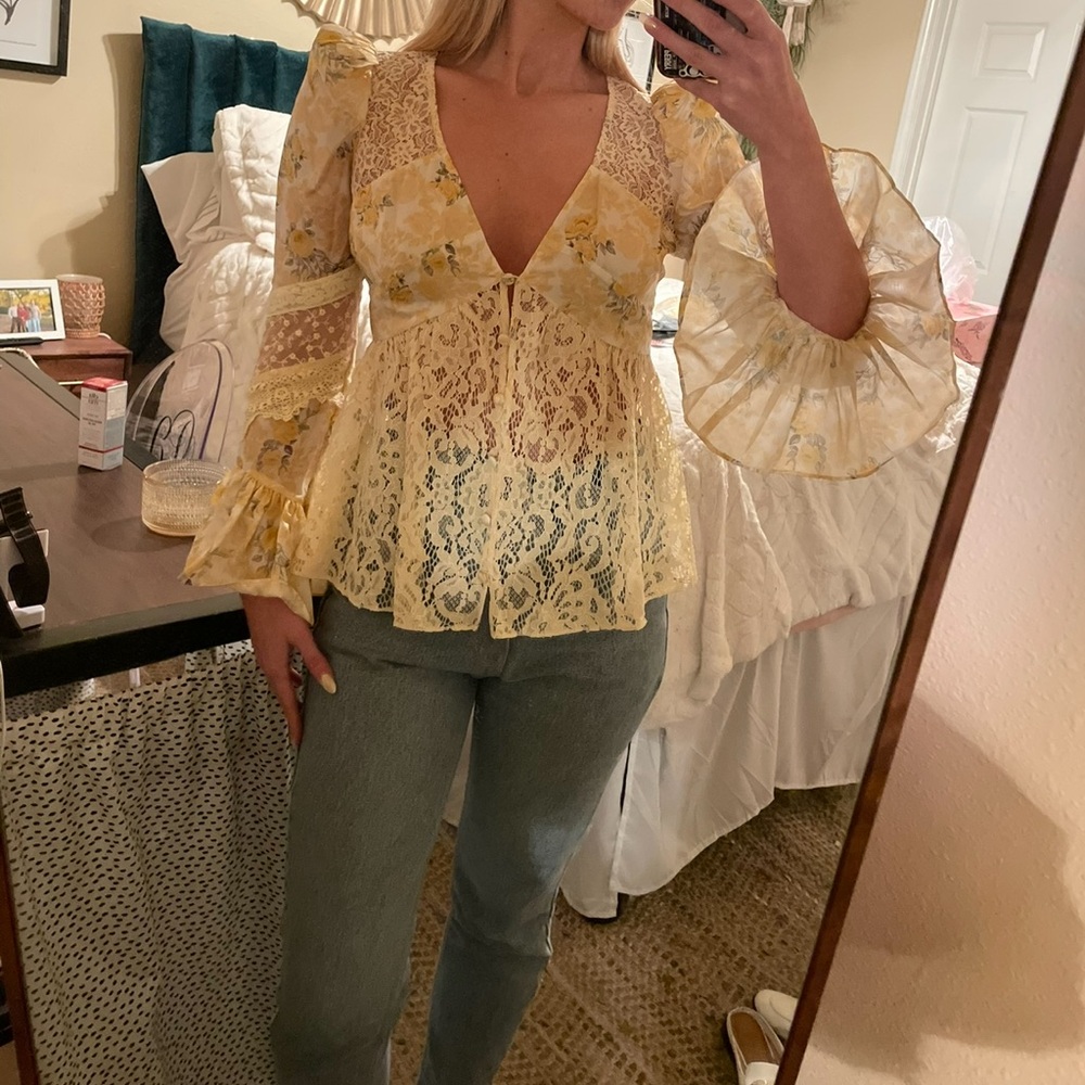 LoveShackFancy Priema Silk Top - Picture 5 of 8